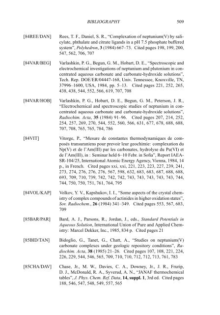 chemical thermodynamics of neptunium and plutonium - U.S. ...