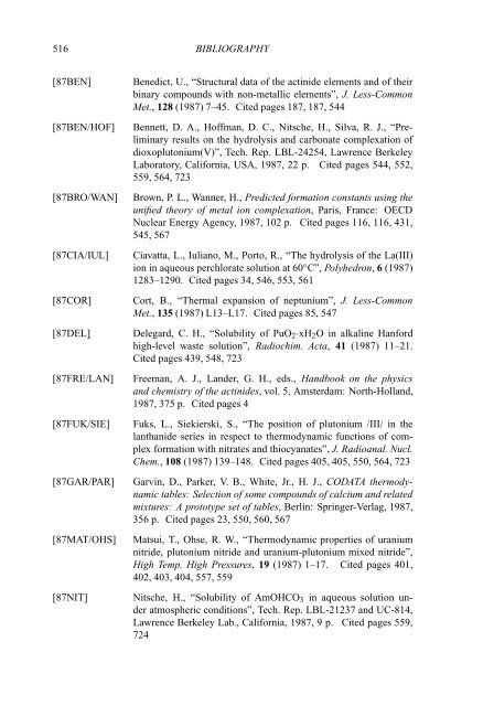 chemical thermodynamics of neptunium and plutonium - U.S. ...