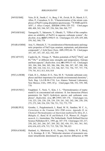 chemical thermodynamics of neptunium and plutonium - U.S. ...