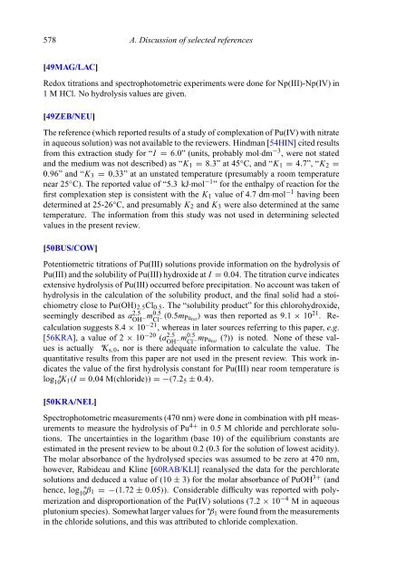 chemical thermodynamics of neptunium and plutonium - U.S. ...