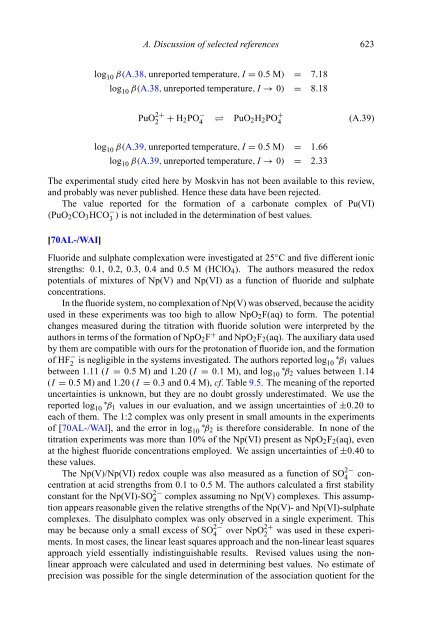 chemical thermodynamics of neptunium and plutonium - U.S. ...