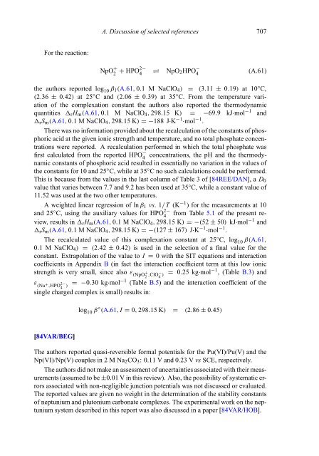 chemical thermodynamics of neptunium and plutonium - U.S. ...