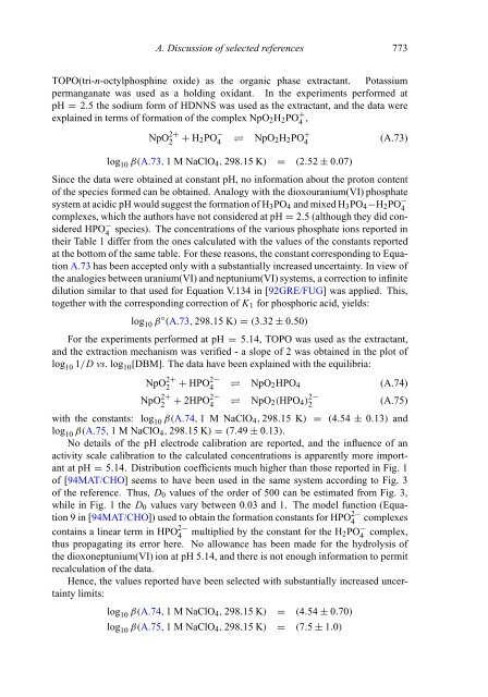 chemical thermodynamics of neptunium and plutonium - U.S. ...