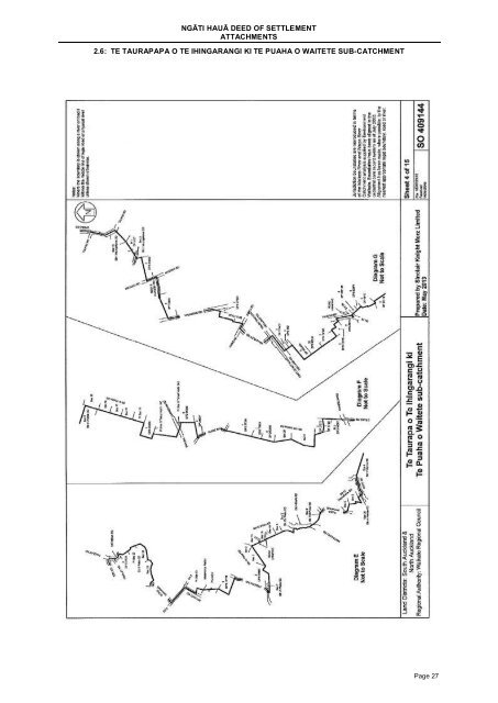 DEED OF SETTLEMENT: ATTACHMENTS