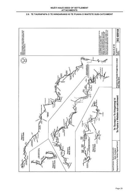 DEED OF SETTLEMENT: ATTACHMENTS