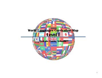 World Languages Curriculum Map Level I.pdf - CommunityNet ...