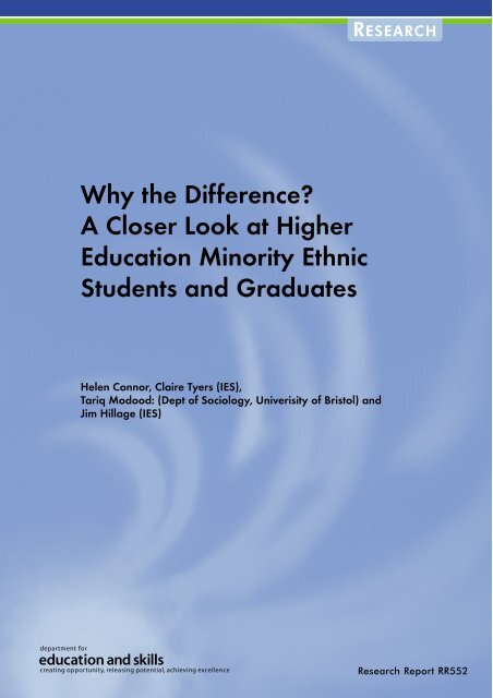 A Closer Look at Higher Education Minority Ethnic Students and ...