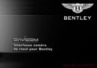 Interfaces camÃƒÂ©ra de recul pour Bentley - Davicom Electronics