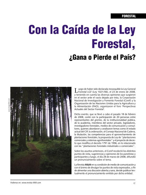 ley forestal.indd - Revista El Mueble y La Madera