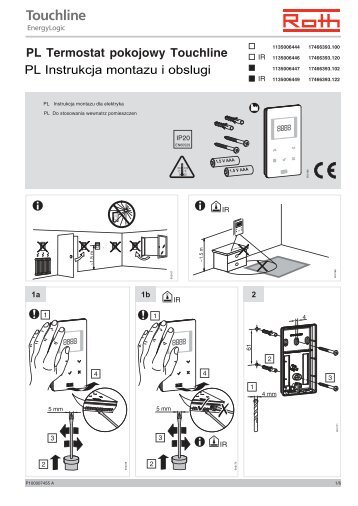 PL Termostat pokojowy Touchline PL Instrukcja montazu i ... - Roth