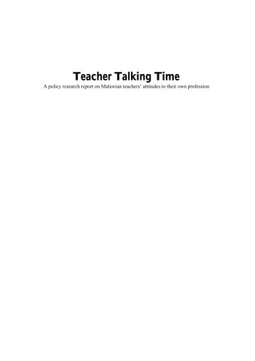 Teacher Talking Time â Malawi (320KB) - VSO