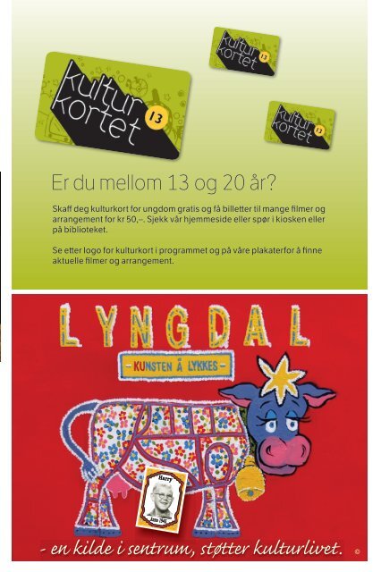 Kulturhusprogrammet hÃ¸sten 2013 - Lyngdal kommune