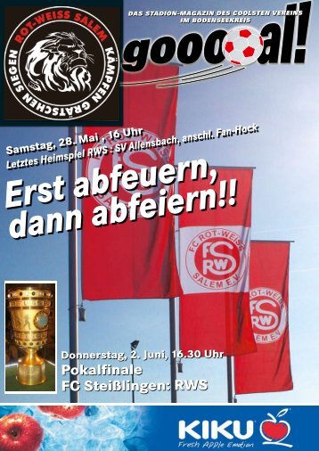Pokalfinale FC SteiÃŸlingen: RWS - beim FC Rot-WeiÃŸ Salem!
