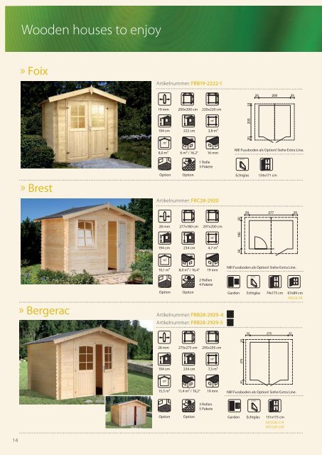 Katalog Garten- und Ferienhäuser - Larus.ch