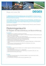 Diplomingenieur fÃ¼r Aufgaben der Bauvorbereitung ... - bei DEGES