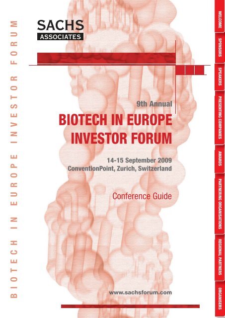 BIOTECH IN EUROPE INVESTOR FORUM - Sachsforum.com