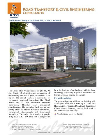 Traffic Impact Study of  the Clinics  Hub, Al Ain, Abu Dhabi The Clinics ...