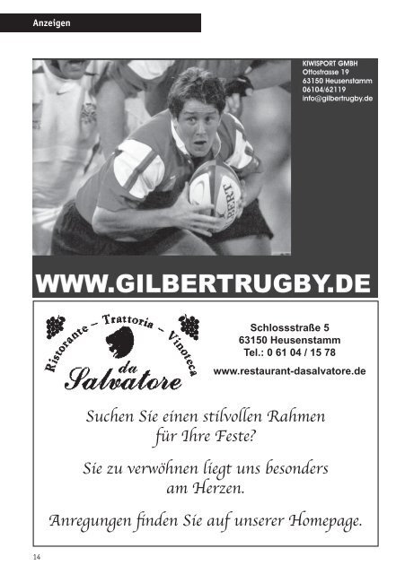 Saisonheft 2010-11 - Rugby  Klub Heusenstamm