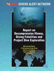 Report on Decompression Illness, Diving Fatalities and Project Dive