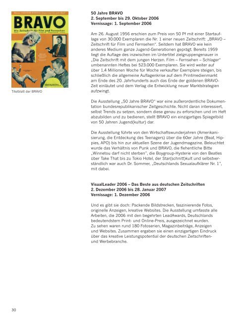 Jahresbericht 2006 - Saarland Museum