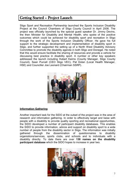 SIDO Year 1 Annual Report (March 2008 - February 2009)