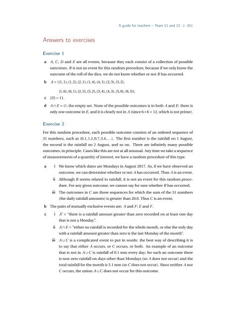 Probability - the Australian Mathematical Sciences Institute