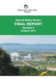KrÅ¡ko NPP's report on stress tests - October 2011