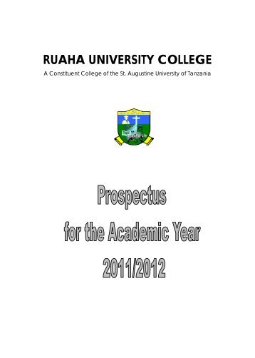 RUCO Prospectus 2011/2012 - Ruaha University College