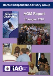 Dorset Independent Advisory Group AGM Report ... - Dorset Police