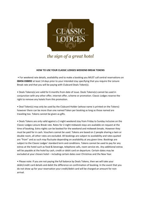 Tesco Vouchers - Classic Lodges