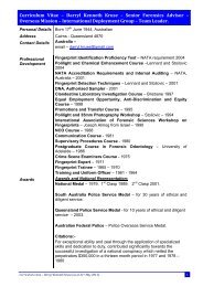 Curriculum Vitae â Darryl Kenneth Kruse â Senior Forensics Advisor â