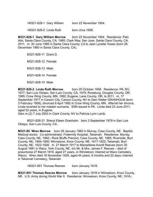 MELCHIOR YODER LINE - Part FIVE M3 thru M7 - Yoder Family ...