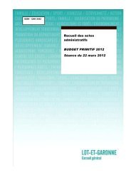 en Lot-et- Garonne - Le site du conseil gÃ©nÃ©ral du Lot-et-Garonne