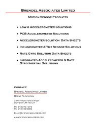 Accelerometers and Rate Gyros - Brendel Associates Ltd.