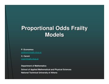 Proportional Odds Frailty Models