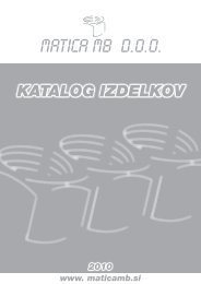 KATALOG IZDELKOV - Matica MB doo