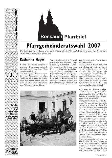 1 Pfarrgemeinderatswahl 2007 - Pfarre Rossau