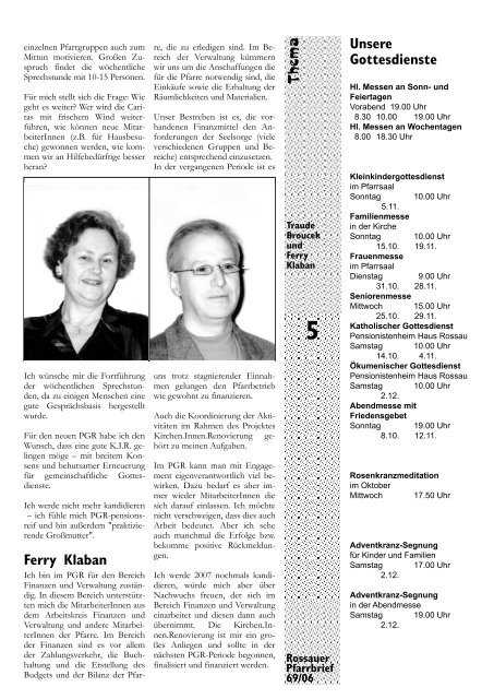 1 Pfarrgemeinderatswahl 2007 - Pfarre Rossau