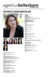 PATRICIA HIRSCHBICHLER - Agentur Kelterborn