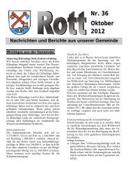 Nr. 36 Oktober 2012 - der Gemeinde Rott
