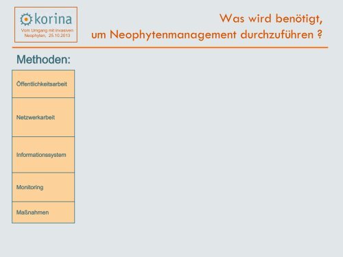 Vom Umgang mit invasiven Neophyten - Korina