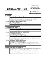 LINDSAY ANN REID - English