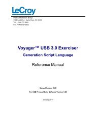 Voyager USB 3.0 Exerciser Generation Script ... - Teledyne LeCroy