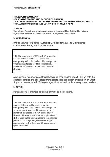 Guidance on the use of High Friction Surfacing at Signalised ...