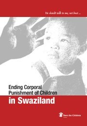 Ending corporal punishment of children in Swaziland