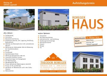 Roreger Haus: Ostring 45 · 59558 Lippstadt Individualität von der ...