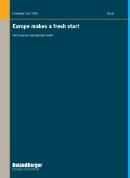 Europe makes a fresh start - Roland Berger Strategy Consultants