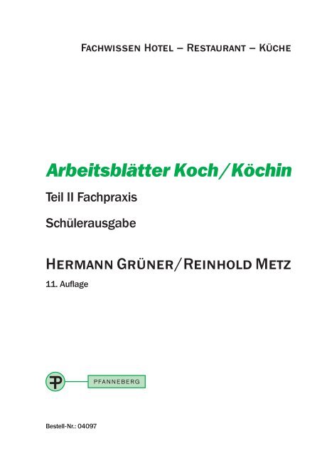 Arbeitsblätter Koch/Köchin