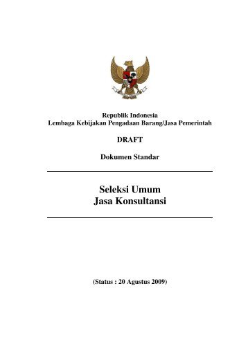 Seleksi Umum Jasa Konsultansi - LKPP