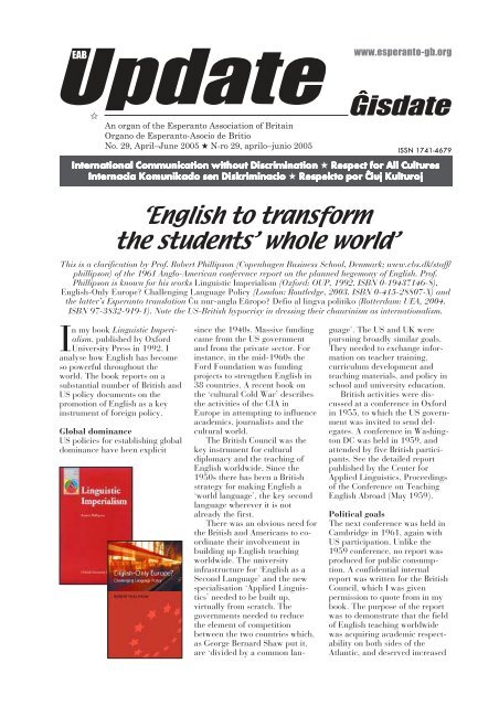 Äisdate 29, aprilo-junio 2005 - Esperanto Association of Britain